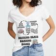 Nothing Beats Reading Rock Paper Scissors Reader Book Lover Women's Jersey Short Sleeve Deep V-Neck Tshirt