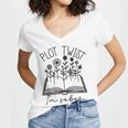 Plot Twist I'm Sober Women's Sobriety Book Reading Literary Women's Jersey Short Sleeve Deep V-Neck Tshirt Plot Twist I'm Sober Women's Sobriety Book Reading Literary Women's Jersey Short Sleeve Deep V-Neck Tshirt