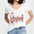 Poppy Field Wizard Of Oz Cowardly Brave Lion Book Women's Jersey Short Sleeve Deep V-Neck Tshirt Poppy Field Wizard Of Oz Cowardly Brave Lion Book Women's Jersey Short Sleeve Deep V-Neck Tshirt