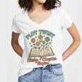 Pregnancy Announcement Book Lover Reveal Pregnant Women's Jersey Short Sleeve Deep V-Neck Tshirt Pregnancy Announcement Book Lover Reveal Pregnant Women's Jersey Short Sleeve Deep V-Neck Tshirt