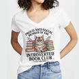 Proud Introverted Book Club Anti Social Reader Pet Cat Women's Jersey Short Sleeve Deep V-Neck Tshirt Proud Introverted Book Club Anti Social Reader Pet Cat Women's Jersey Short Sleeve Deep V-Neck Tshirt