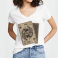 Queen Of Books Playing Card Aesthetic For Book Lovers Premium Tri-Blend Women's Jersey Short Sleeve Deep V-Neck Tshirt