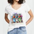 Racoons Trash Reader Book Lover Romantic Novels Premium Women's Jersey Short Sleeve Deep V-Neck Tshirt