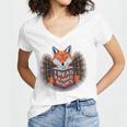 I Read Banned Books Sly Fox Reading Books Women's Jersey Short Sleeve Deep V-Neck Tshirt