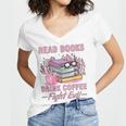 Read Books Drink Coffee Fight Evil Book Coffee Women's Jersey Short Sleeve Deep V-Neck Tshirt Read Books Drink Coffee Fight Evil Book Coffee Women's Jersey Short Sleeve Deep V-Neck Tshirt