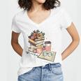 Read Books Drink Coffee For Women Women's Jersey Short Sleeve Deep V-Neck Tshirt