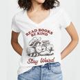 Read Books Be Kind Stay Weird Bookish Cowboy Reading Raccoon Women's Jersey Short Sleeve Deep V-Neck Tshirt Read Books Be Kind Stay Weird Bookish Cowboy Reading Raccoon Women's Jersey Short Sleeve Deep V-Neck Tshirt