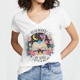Read Books Be Kind Stay Weird Dragon Women's Jersey Short Sleeve Deep V-Neck Tshirt