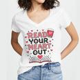 Read Your Heart Out Love Book Valentine Teacher Bookworm Women's Jersey Short Sleeve Deep V-Neck Tshirt Read Your Heart Out Love Book Valentine Teacher Bookworm Women's Jersey Short Sleeve Deep V-Neck Tshirt