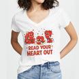 Read Your Heart Out Valentine Teacher Bookworm Lover Women's Jersey Short Sleeve Deep V-Neck Tshirt Read Your Heart Out Valentine Teacher Bookworm Lover Women's Jersey Short Sleeve Deep V-Neck Tshirt