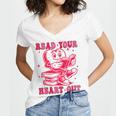Read Your Heart Out Valentines Day Book Lover Bookish Teach Women's Jersey Short Sleeve Deep V-Neck Tshirt Read Your Heart Out Valentines Day Book Lover Bookish Teach Women's Jersey Short Sleeve Deep V-Neck Tshirt