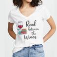 Read Between The Wines Im Just a Girl Who Loves Books & Wine Women's Jersey Short Sleeve Deep V-Neck Tshirt Read Between The Wines Im Just a Girl Who Loves Books & Wine Women's Jersey Short Sleeve Deep V-Neck Tshirt