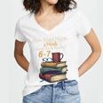 Reading 6 7 Nights Meme English Teacher Bookworm Books Women's Jersey Short Sleeve Deep V-Neck Tshirt