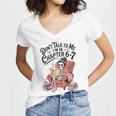 Reading 67 Six Seven Meme English Teacher Book Lover Women's Jersey Short Sleeve Deep V-Neck Tshirt