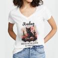 Reading Because Murder Is Wrong Books And Cats Book Lovers Women's Jersey Short Sleeve Deep V-Neck Tshirt