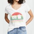 Retro Easily Distracted By Cameras & Books Photography Women's Jersey Short Sleeve Deep V-Neck Tshirt