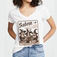 Salem Book Club Bookish Halloween Retro Salem Witch Book Women's Jersey Short Sleeve Deep V-Neck Tshirt Salem Book Club Bookish Halloween Retro Salem Witch Book Women's Jersey Short Sleeve Deep V-Neck Tshirt
