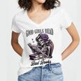 Smut Book Reading Smutty Good That Girls Read Bad Books Women's Jersey Short Sleeve Deep V-Neck Tshirt