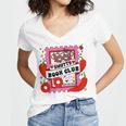 Smut Reader Smutty Vibes Spicy Romance Smutty Book Club Women's Jersey Short Sleeve Deep V-Neck Tshirt