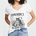 Somebody's Smut Reading Wife Smutty Book Lovers Women's Jersey Short Sleeve Deep V-Neck Tshirt Somebody's Smut Reading Wife Smutty Book Lovers Women's Jersey Short Sleeve Deep V-Neck Tshirt