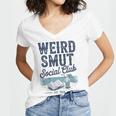 Spicy Romance Book Reader Fan Weird Smut Social Club Premium Tri-Blend Women's Jersey Short Sleeve Deep V-Neck Tshirt