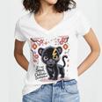Spicy Romance Character Development Book Reader Design Women's Jersey Short Sleeve Deep V-Neck Tshirt