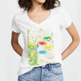 Superman Kryptonite Handbook Premium Tri-Blend Women's Jersey Short Sleeve Deep V-Neck Tshirt