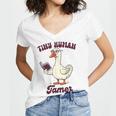 Teacher Silly Goose Reading Book Teaching Tiny Human Tamer Women's Jersey Short Sleeve Deep V-Neck Tshirt Teacher Silly Goose Reading Book Teaching Tiny Human Tamer Women's Jersey Short Sleeve Deep V-Neck Tshirt