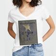 The Three Musketeers Book Cover Women's Jersey Short Sleeve Deep V-Neck Tshirt The Three Musketeers Book Cover Women's Jersey Short Sleeve Deep V-Neck Tshirt