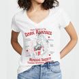 Trigger Warning Book Lover Dark Romance Smut Reader Women's Jersey Short Sleeve Deep V-Neck Tshirt