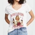 Valentine’s Day Wine Lovers Book Club We Read Wine Labels Women's Jersey Short Sleeve Deep V-Neck Tshirt Valentine’s Day Wine Lovers Book Club We Read Wine Labels Women's Jersey Short Sleeve Deep V-Neck Tshirt