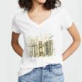 Vintage Floral Bookshelf I Have No Shelf Control Book Lovers Women's Jersey Short Sleeve Deep V-Neck Tshirt Vintage Floral Bookshelf I Have No Shelf Control Book Lovers Women's Jersey Short Sleeve Deep V-Neck Tshirt