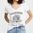 Wallflower Social Club Wildflower Social Club Book Lover Women's Jersey Short Sleeve Deep V-Neck Tshirt