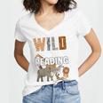 Wild About Reading Book Reader Book Nerd Book Reading Lover Premium Tri-Blend Women's Jersey Short Sleeve Deep V-Neck Tshirt
