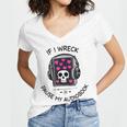 If I Wreck Pause My Audiobook Lover Reader Book-Club Women Women's Jersey Short Sleeve Deep V-Neck Tshirt If I Wreck Pause My Audiobook Lover Reader Book-Club Women Women's Jersey Short Sleeve Deep V-Neck Tshirt
