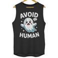 Avoid Humans Cute Kawaii Pastel Ghost Introvert Saying Unisex Tank Top