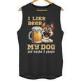 I Like Beer My Dog And Maybe 2 People Introvert Pun Unisex Tank Top