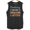 Cooking Now Minimal Socializing Introvert Vintage Unisex Tank Top