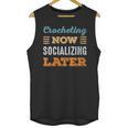 Crocheting Now Minimal Socializing Introvert Vintage Unisex Tank Top