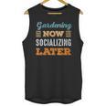 Gardening Now Minimal Socializing Introvert Vintage Unisex Tank Top