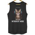 Introvert Mode Cat With Headphones Kitten Lover Unisex Tank Top