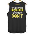 Introvert Tips On How To Talk To Me Please Don't Antisocial Unisex Tank Top Introvert Tips On How To Talk To Me Please Don't Antisocial Unisex Tank Top