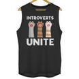 Introvert Unite Kitty Paws Raise Introverted Gathering Unisex Tank Top