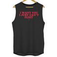 Introvert Valentines Day I Want You I Just Can't Flirt Unisex Tank Top