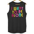 Introvert I Want To Be Alone Retro Wavy Unisex Tank Top Introvert I Want To Be Alone Retro Wavy Unisex Tank Top