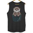 Pocket Otter Lover Introvert Cute Animal Fun Surprise Unisex Tank Top