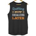 Quilting Now Minimal Socializing Introvert Vintage Unisex Tank Top