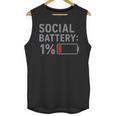 Social Battery 1 Percent Introvert Mood Minimalist Unisex Tank Top Social Battery 1 Percent Introvert Mood Minimalist Unisex Tank Top