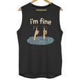 Two Thumbs Up I'm Fine Sarcastic Meme Introvert Humor Unisex Tank Top