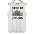 Digging My Escape Route Armadillo Introvert Humor Unisex Tank Top